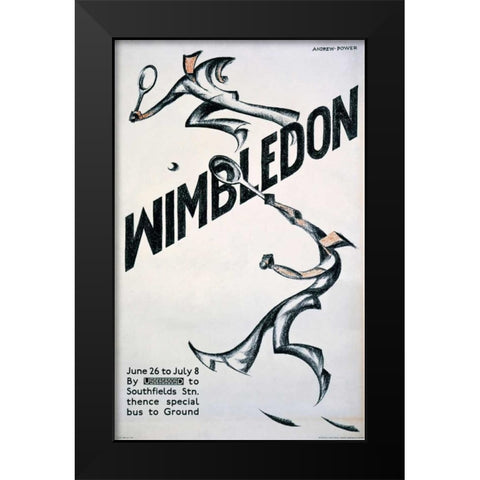 Wimbledon Black Modern Wood Framed Art Print by Andrews, Sybil