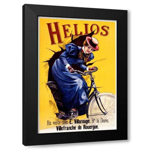 Helios Black Modern Wood Framed Art Print by Unknown