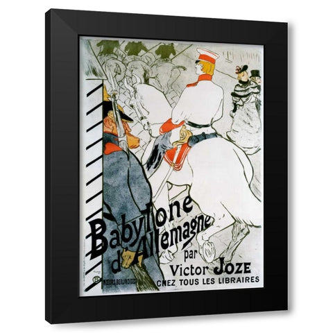 Babylone d’Allemagne Black Modern Wood Framed Art Print with Double Matting by Toulouse-Lautrec, Henri