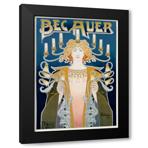 Bec Auer Black Modern Wood Framed Art Print with Double Matting by Livemont, Privat