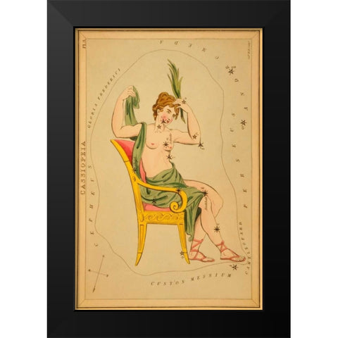 Cassiopeia, 1825 Black Modern Wood Framed Art Print by Aspin, Jehoshaphat