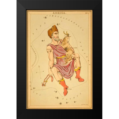 Auriga, 1825 Black Modern Wood Framed Art Print by Aspin, Jehoshaphat