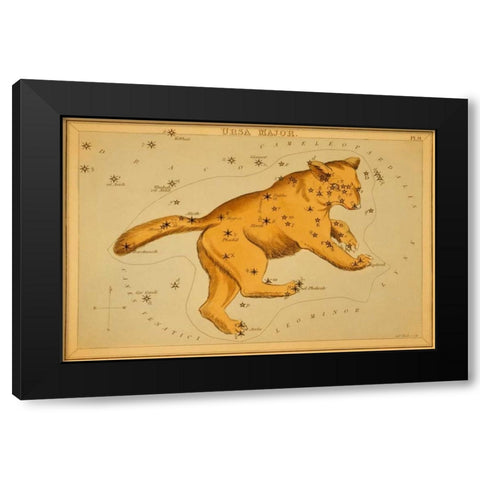 Ursa Major, 1825 Black Modern Wood Framed Art Print by Aspin, Jehoshaphat