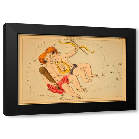 Gemini, 1825 Black Modern Wood Framed Art Print by Aspin, Jehoshaphat