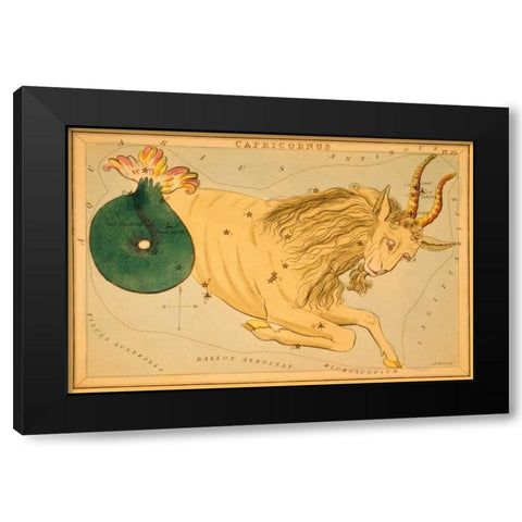 Capricorn, 1825 Black Modern Wood Framed Art Print by Aspin, Jehoshaphat
