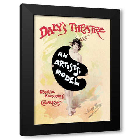 An Painters Model, 1895 Black Modern Wood Framed Art Print with Double Matting by Price, Julius Mendes