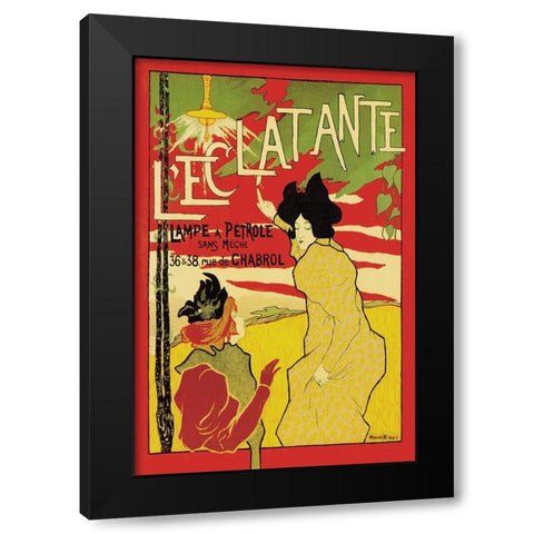 LEclatante - The Brilliant Lamp, 1895 Black Modern Wood Framed Art Print with Double Matting by Robbe, Manuel