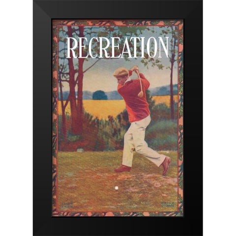 Recreation Black Modern Wood Framed Art Print by Unknown