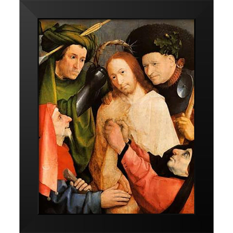 Museumist Crowned With Thorns Black Modern Wood Framed Art Print by Bosch, Hieronymus