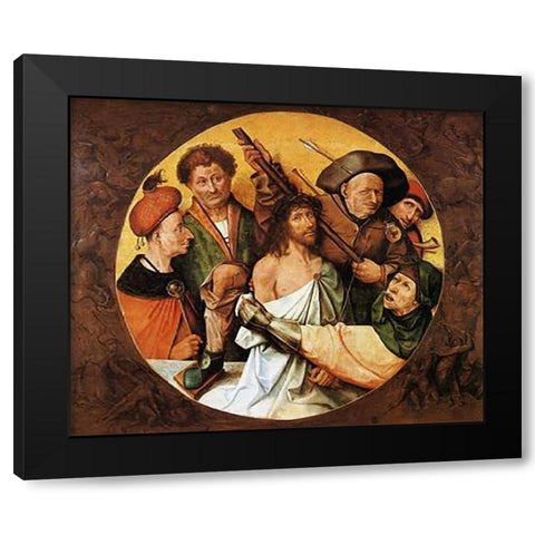 Museumist Crowned With Thorns II Black Modern Wood Framed Art Print by Bosch, Hieronymus