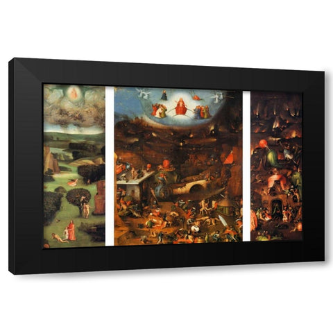 The Last Judgement Black Modern Wood Framed Art Print with Double Matting by Bosch, Hieronymus