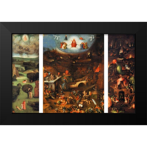 The Last Judgement Black Modern Wood Framed Art Print by Bosch, Hieronymus