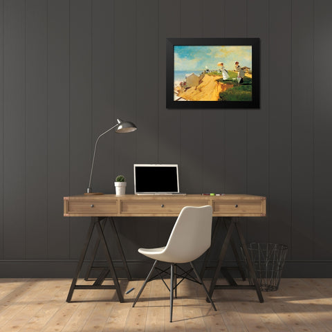 Long Branch New Jersey Black Modern Wood Framed Art Print by Homer, Winslow