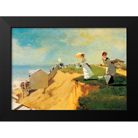 Long Branch New Jersey Black Modern Wood Framed Art Print by Homer, Winslow