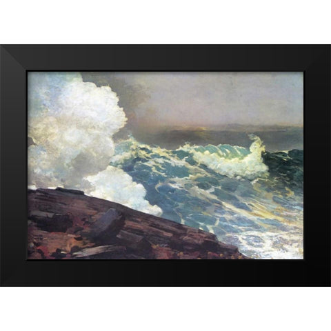 Northeaster Black Modern Wood Framed Art Print by Homer, Winslow