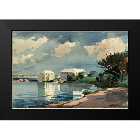 Salt Kettle Bermuda Black Modern Wood Framed Art Print by Homer, Winslow