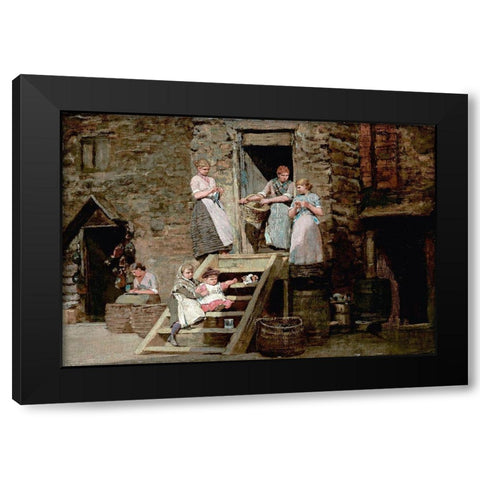 Sparrow Hall Black Modern Wood Framed Art Print with Double Matting by Homer, Winslow