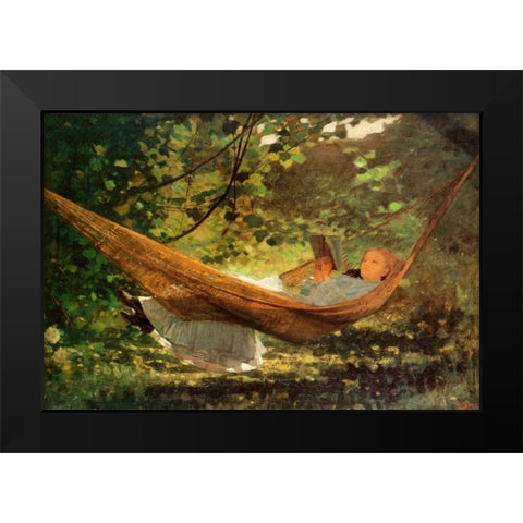 Sunlight And Shadow Black Modern Wood Framed Art Print by Homer, Winslow