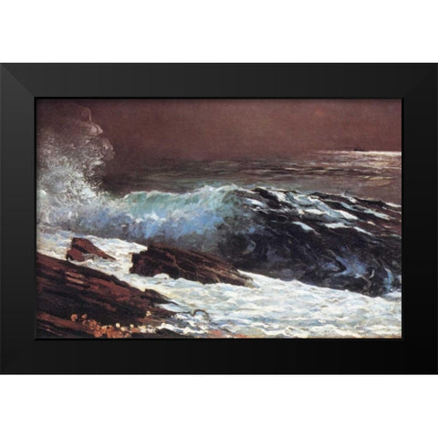 Sunlight On The Coast Black Modern Wood Framed Art Print by Homer, Winslow