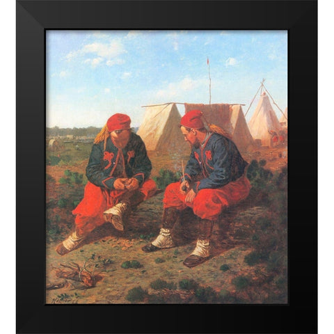 The Briarwood Pipe Black Modern Wood Framed Art Print by Homer, Winslow
