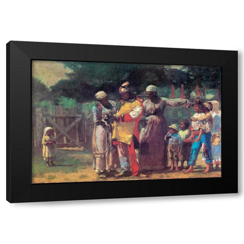 The Carnival Black Modern Wood Framed Art Print with Double Matting by Homer, Winslow