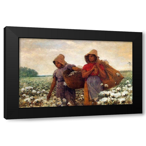The Cotton Pickers Black Modern Wood Framed Art Print by Homer, Winslow