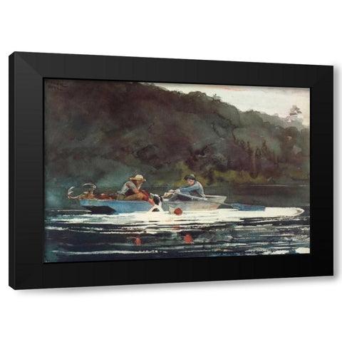 The End Of The Hunt Black Modern Wood Framed Art Print with Double Matting by Homer, Winslow