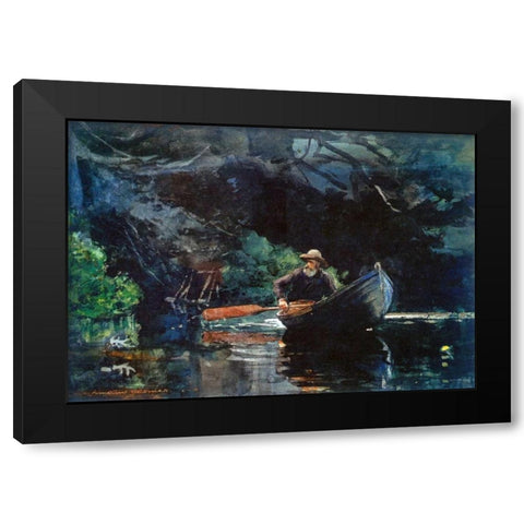 The Guide Black Modern Wood Framed Art Print with Double Matting by Homer, Winslow