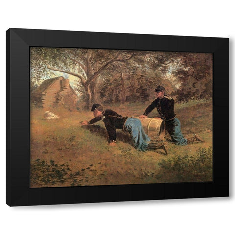 The Last Goose At Yorktown Black Modern Wood Framed Art Print with Double Matting by Homer, Winslow