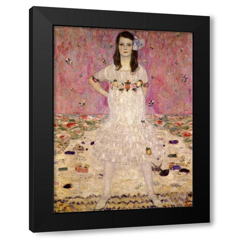 Mada Primavesi Black Modern Wood Framed Art Print with Double Matting by Klimt, Gustav