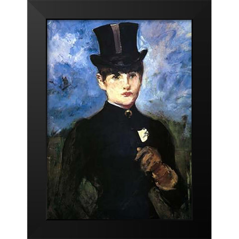 Amazon Black Modern Wood Framed Art Print by Manet, Edouard