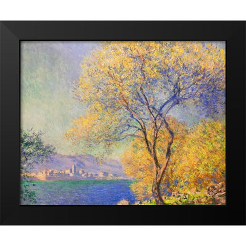 Antibes 1888 Black Modern Wood Framed Art Print by Monet, Claude