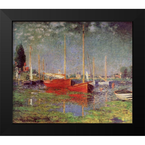 Argenteuil, 1875 Black Modern Wood Framed Art Print by Monet, Claude