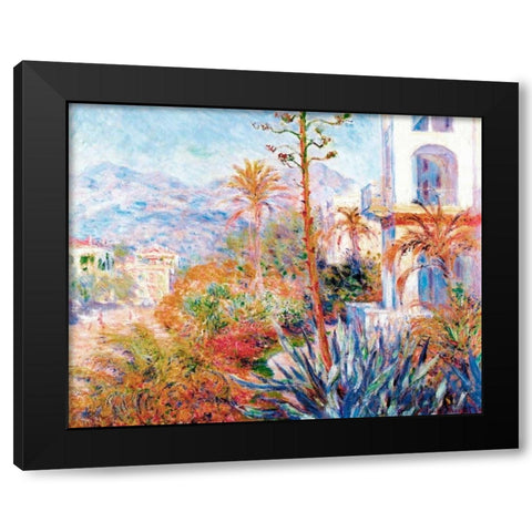 Bordighera 1884 Black Modern Wood Framed Art Print with Double Matting by Monet, Claude