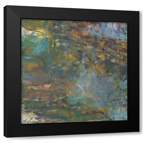 Nympheas Detail 1920 Black Modern Wood Framed Art Print by Monet, Claude