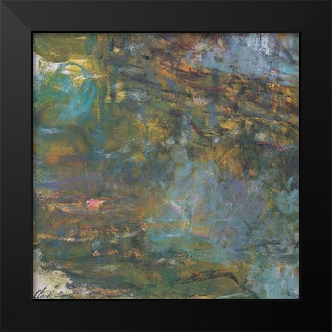 Nympheas Detail 1920 Black Modern Wood Framed Art Print by Monet, Claude
