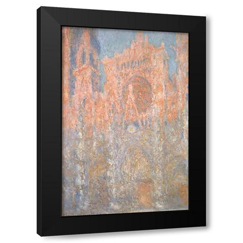 Rouen Cathedral 1892-93 Black Modern Wood Framed Art Print with Double Matting by Monet, Claude