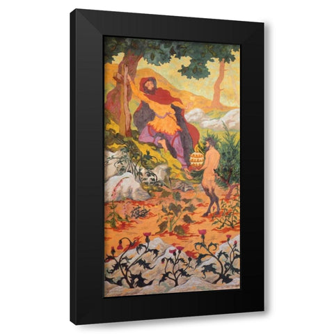 La Tiare Black Modern Wood Framed Art Print with Double Matting by Ranson, Paul
