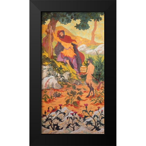 La Tiare Black Modern Wood Framed Art Print by Ranson, Paul