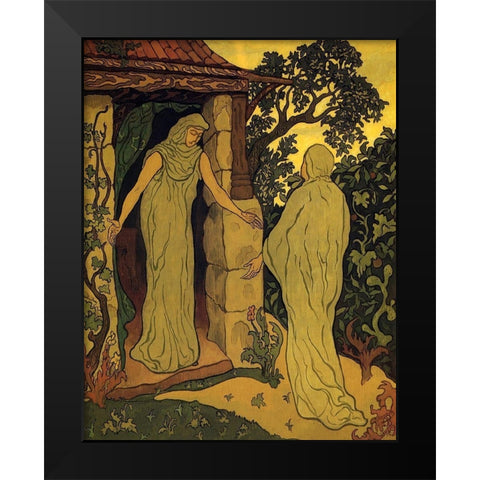 La Visitation Black Modern Wood Framed Art Print by Ranson, Paul
