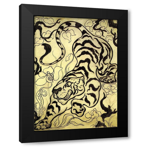 Le Grand Tigre Black Modern Wood Framed Art Print with Double Matting by Ranson, Paul