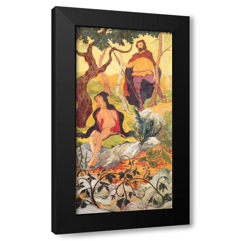 LExorcisme Black Modern Wood Framed Art Print with Double Matting by Ranson, Paul