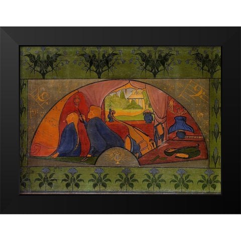 LInitiation Black Modern Wood Framed Art Print by Ranson, Paul