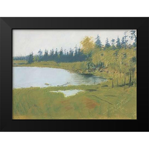 A Grey Day At Ralphs Black Modern Wood Framed Art Print by Remington, Frederic