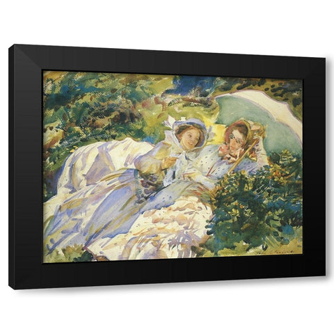 Simplon Pass, the Tease, 1911 Black Modern Wood Framed Art Print by Sargent, John Singer