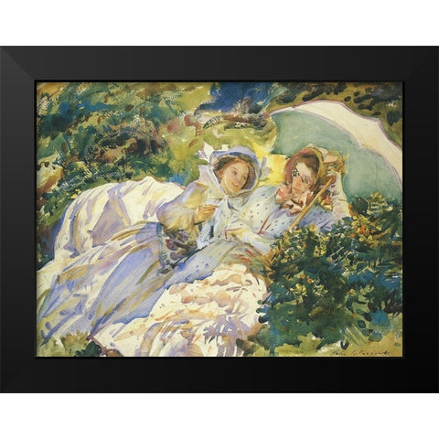 Simplon Pass, the Tease, 1911 Black Modern Wood Framed Art Print by Sargent, John Singer