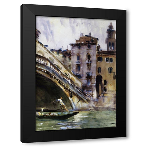 The Rialto, Venice, c. 1902-04 Black Modern Wood Framed Art Print with Double Matting by Sargent, John Singer