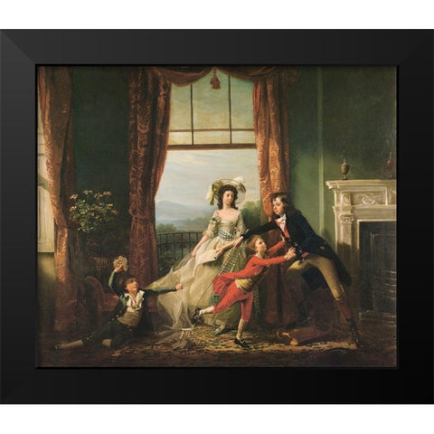 The Sitwell Children, 1787 Black Modern Wood Framed Art Print by Copley, John Singleton