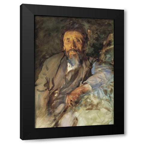The Tramp Black Modern Wood Framed Art Print with Double Matting by Sargent, John Singer