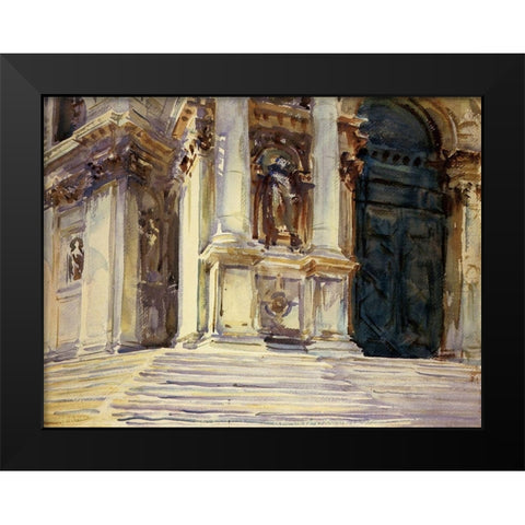 Venice, La Salute, 1909 Black Modern Wood Framed Art Print by Sargent, John Singer